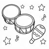 Strona do kolorowania — instrumenty perkusyjne