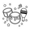 Strona do kolorowania — instrumenty perkusyjne