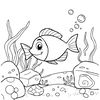 Kolorowanka: Rybka i jej środowisko
