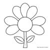 Szablon papierowego kwiatuszka