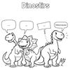 Strona kolorowanki: Dinozaury i uczucia