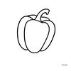 Kontur papryki — szablon (A3)
