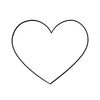Szablon serca — kolorowanka