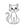 Kolorowanka: kotek do pokolorowania