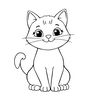 Kolorowanka: kotek do pokolorowania
