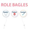Szablony identyfikatorów ról: Dentysta, Pacjent, Asystent