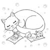 Kocia drzemka — kolorowanka