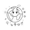 Kolorowanka 'Uśmiechnięta Ziemia'