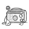 Kolorowanka: radio i mikrofon