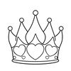 Wzór korony do kolorowania