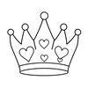 Wzór korony do kolorowania