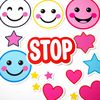 Arkusz naklejek — uśmiechy, gwiazdki, serca i STOP