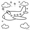 Karta do ozdabiania samolotu (kolorowanka)