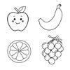 Kolorowanki: Uśmiechnięte owoce