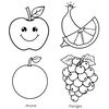 Kolorowanki: Uśmiechnięte owoce