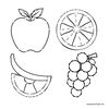 Szablony wycinanek owoców (do papierowych owoców)