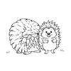 Kolorowanka — Jeż w konturze