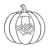 Kolorowanka: Dynia z nasionami