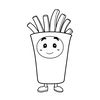 Kolorowanka: frytka z buźką