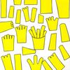 Szablon żółtych frytek do wycięcia