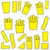Szablon żółtych frytek do wycięcia