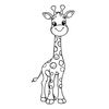 Kolorowanka — żyrafa