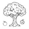 Kolorowanka: Drzewo i elementy