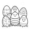 Kolorowanka: Wielkanocne jajeczka
