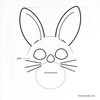 Papierowy talerzyk - króliczek (szablon)