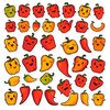 Arkusz naklejek / pieczątek papryczek