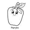 Kolorowanka: uśmiechnięta papryka