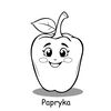 Kolorowanka: uśmiechnięta papryka