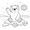 Kolorowanka: Niedźwiadek polarny