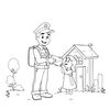 Kolorowanka: Listonosz