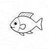 Szablon papierowej rybki (do wycięcia)