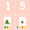 Karty liczbowe 1–5 (klocki)