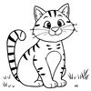 Kolorowanka — kotek do kolorowania