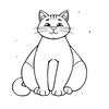 Kolorowanka — kotek do kolorowania