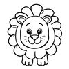 Kolorowanka - twarz lwa