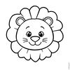 Kolorowanka - twarz lwa