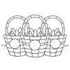 Kolorowanka / szablon do wyklejania: koszyczki