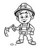 Kolorowanka: Przyjazny górnik