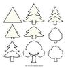 Szablony: Kartonowe drzewka