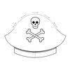 Szablon papierowej czapki pirackiej