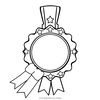 Szablon medalu do kolorowania