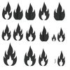 Szablon: Papierowe płomienie (różne rozmiary)
