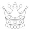 Kolorowanka — korona do pokolorowania