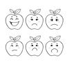 Kolorowanka: Twarze jabłek