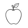 Szablon papierowego jabłka do wycięcia