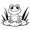 Kolorowanka: Żabka na lilii